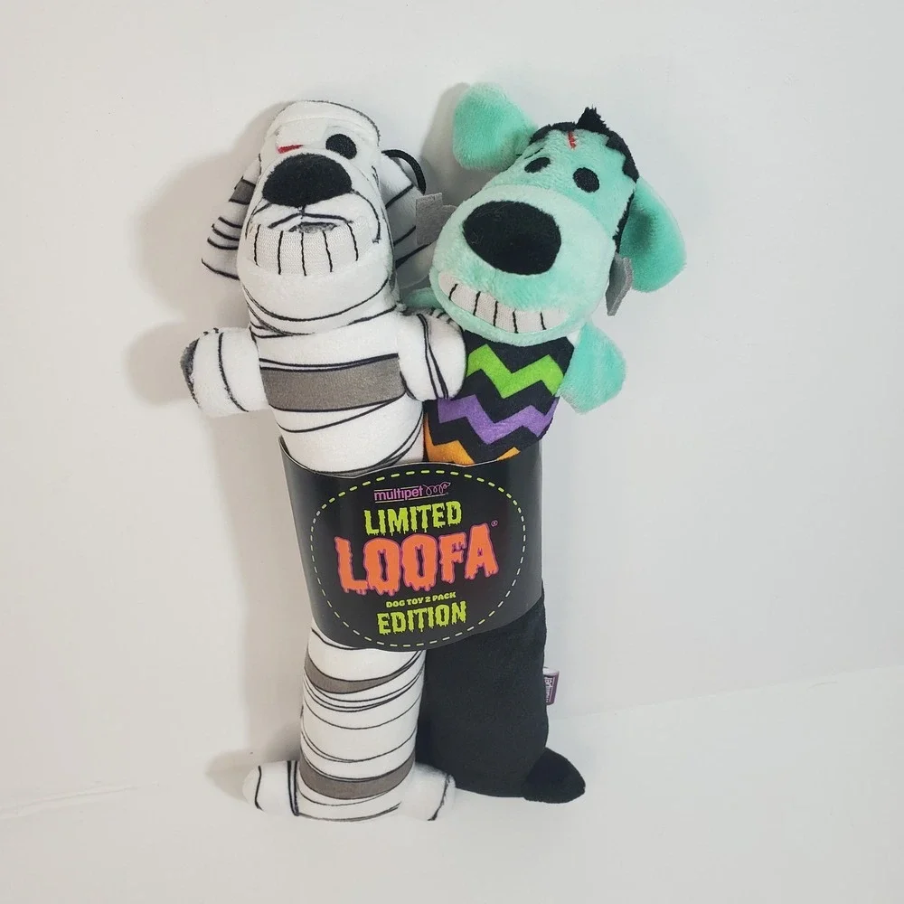 Multipet Loofa Halloween Plush Dog Toy‎ Squeaker 12